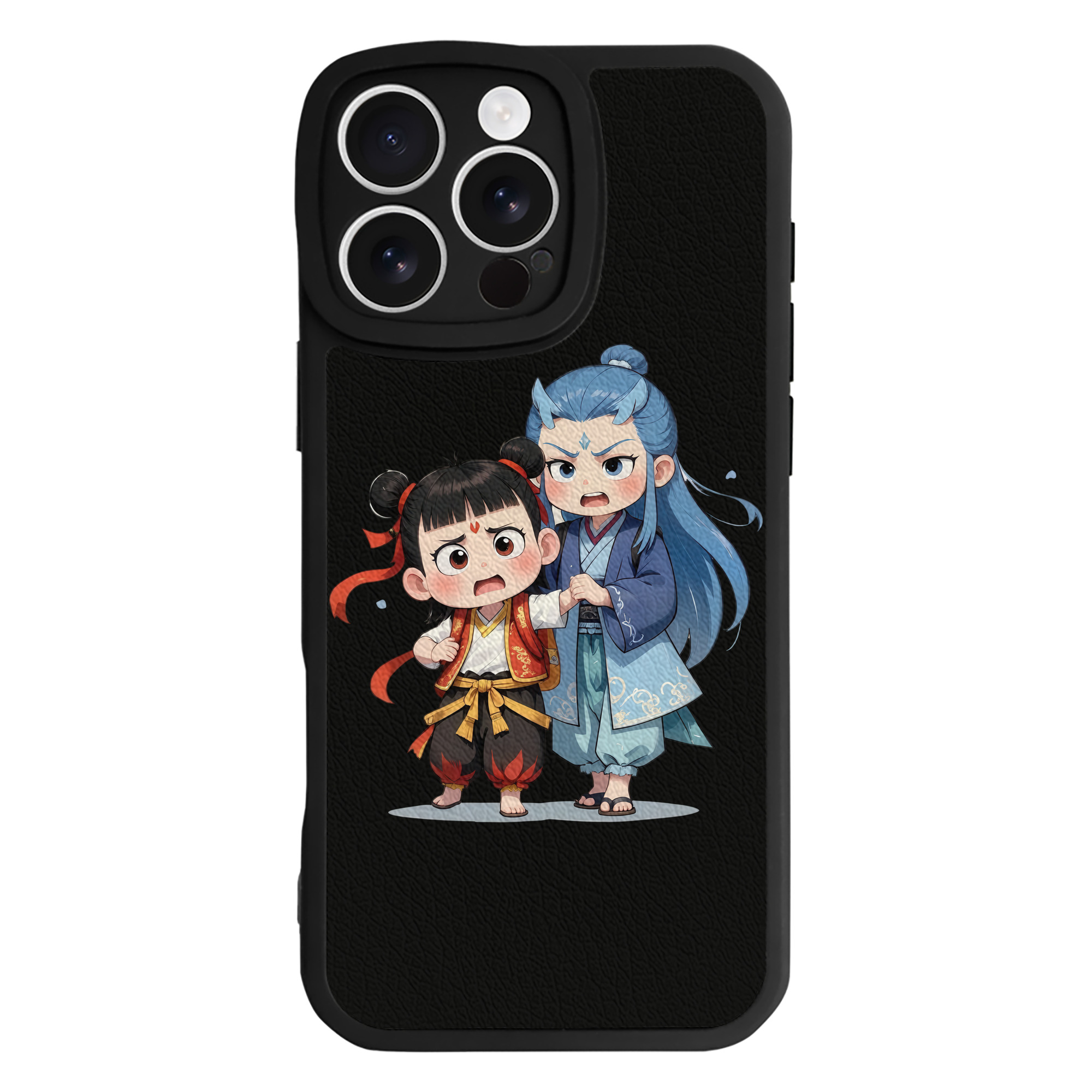 （画像用） Ne Zha 2 ナタ 魔童の大暴れ 【iPhone 16シリーズ対応】シリコンスマホケース（レザー調） 材質：シリコン